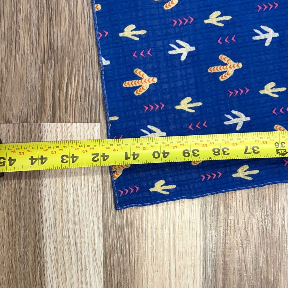 Blue Scarf with cactus Pattern - Picture 6 of 7